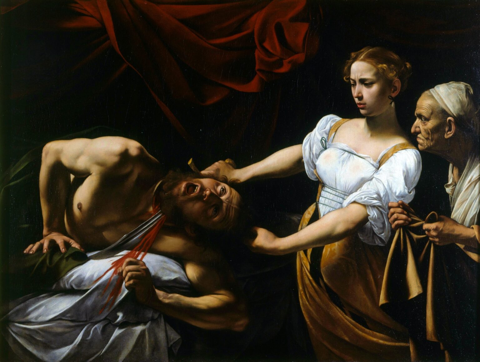カラヴァッジオ：ホロフェルネスの首を斬るユディト